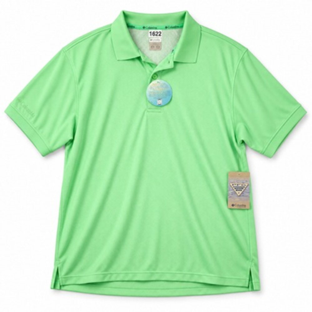 Columbia PFG Mens L Green UPF 30 Performance Fishing Polo Shirt NWT